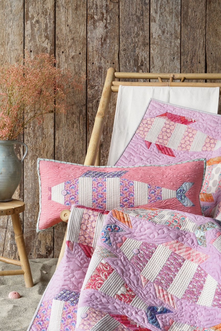 Tilda Patchwork Stoff Baumwolle - Cotton Beach - Sea Anemone Lilac